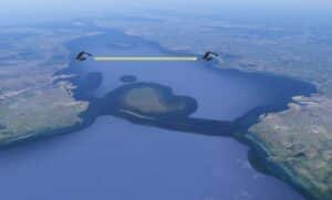 swim oresund crossing map