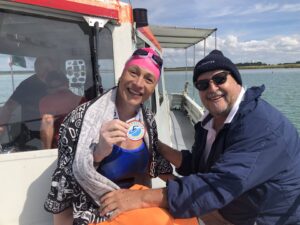 swimoresund finisher medal mariel hawley