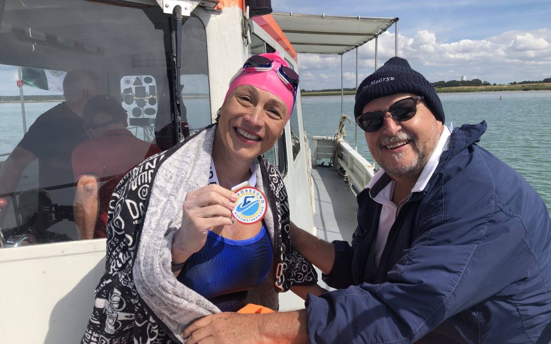 swimoresund finisher medal mariel hawley