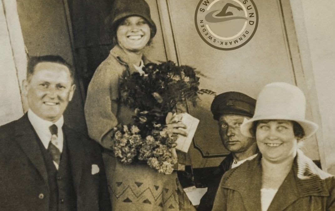 edith jensen after her oresund crossing 1927